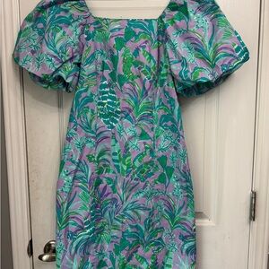 Lilly Pulitzer Lettie Floral Puff short Sleeve ladies size 2 dress